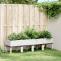 Fioriera da Giardino con Gambe Bianco 160x40x42 cm in PP