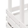 Tavolo Bar da Esterno con Tetto Bianco 112,5x57x195,5 cm Legno