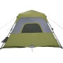 Tenda Campeggio 6 Persone Verde Rilascio Rapido Impermeabile