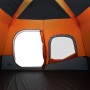 Tenda Campeggio 6 Persone Grigio e Arancione Impermeabile