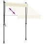 Tenda da Sole Retrattile Crema 150x150 cm in Tessuto e Acciaio