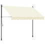 Tenda da Sole Retrattile Crema 250x150 cm in Tessuto e Acciaio