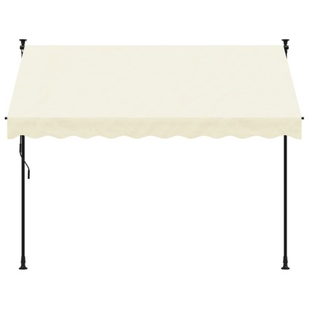 Tenda da Sole Retrattile Crema 250x150 cm in Tessuto e Acciaio