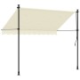 Tenda da Sole Retrattile Crema 250x150 cm in Tessuto e Acciaio