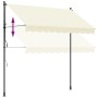 Tenda da Sole Retrattile Crema 250x150 cm in Tessuto e Acciaio