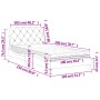 Letto con Materasso Blu 100x200 cm in Velluto