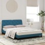 Letto con Materasso Blu 120x200 cm in Velluto