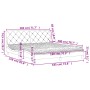 Letto con Materasso Grigio Scuro 180x200 cm in Velluto