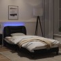 Giroletto con Luci LED Nero e Bianco 90x190 cm in Similpelle