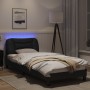 Giroletto con Luci LED Nero 90x200 cm in Similpelle