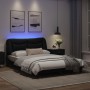 Giroletto con Luci LED Nero 140x190 cm in Similpelle