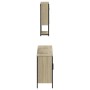 Set Mobili da Bagno 3 pz Rovere Sonoma in Legno Multistrato