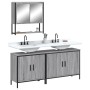 Set Mobili da Bagno 3 pz Grigio Sonoma in Legno Multistrato