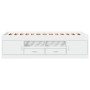 Divano Letto con Cassetti Bianco 90x190 cm in Legno Multistrato
