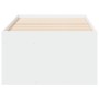 Divano Letto con Cassetti Bianco 90x190 cm in Legno Multistrato