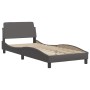 Letto con Materasso Grgio 80x200 cm in Similpelle