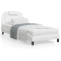 Letto con Materasso Bianco 90x200 cm in Similpelle