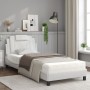 Letto con Materasso Bianco 90x200 cm in Similpelle