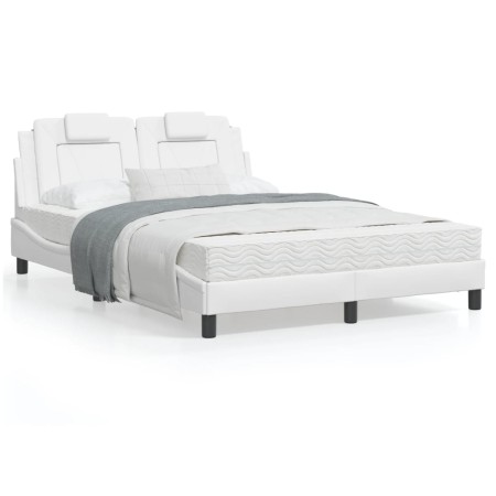 Letto con Materasso Bianco 120x200 cm in Similpelle