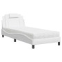 Letto con Materasso Bianco 80x200 cm in Similpelle