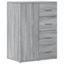 Credenza Grigio Sonoma 59x39x80 cm in Legno Multistrato