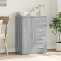 Credenza Grigio Sonoma 59x39x80 cm in Legno Multistrato