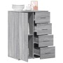 Credenza Grigio Sonoma 59x39x80 cm in Legno Multistrato