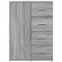 Credenza Grigio Sonoma 59x39x80 cm in Legno Multistrato