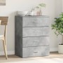 Credenza Grigio Cemento 60x39x80 cm in Legno Multistrato