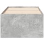 Divano Letto con Cassetti Grigio Cemento 90x200 cm Multistrato