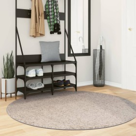 Tappeto Shaggy PAMPLONA a Pelo Lungo Moderno Beige Ø 160 cm