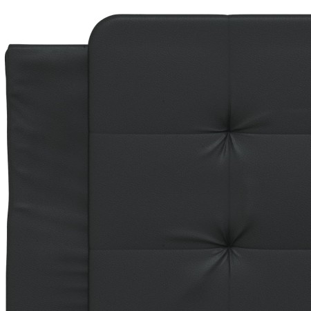 Letto con Materasso Nero 80x200 cm in Similpelle