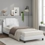 Letto con Materasso Bianco 90x200 cm in Similpelle