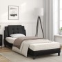 Letto con Materasso Nero 100x200 cm in Similpelle