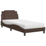 Letto con Materasso Marrone 100x200cm in Similpelle