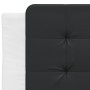 Letto con Materasso Bianco e Nero 100x200 cm in Similpelle