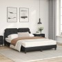 Letto con Materasso Nero 140x200 cm in Similpelle