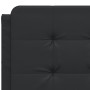 Letto con Materasso Nero 140x200 cm in Similpelle