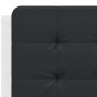 Letto con Materasso Bianco e Nero 140x200 cm in Similpelle