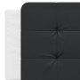 Letto con Materasso Bianco e Nero 160x200cm Similpelle