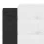 Letto con Materasso Nero e Bianco 180x200 cm in Similpelle