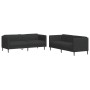 Set di Divani 2 pz Nero in Tessuto