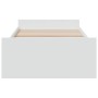 Giroletto con Cassetti Bianco 90x190 cm in Legno Multistrato