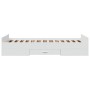 Giroletto con Cassetti Bianco 90x190 cm in Legno Multistrato