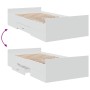 Giroletto con Cassetti Bianco 90x190 cm in Legno Multistrato
