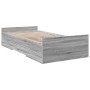 Giroletto Cassetti Grigio Sonoma 90x200 cm Legno Multistrato