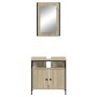 Set Mobili da Bagno 2 pz Rovere Sonoma in Legno Multistrato