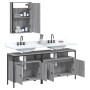 Set Mobili da Bagno 3 pz Grigio Sonoma in Legno Multistrato