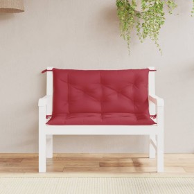 Cuscini per Panca 2 pz Rosso Vino 100x50x7cm in Tessuto Oxford