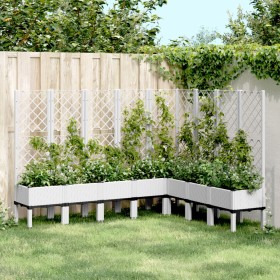 Fioriera da Giardino con Traliccio Bianco 200x160x142 cm in PP